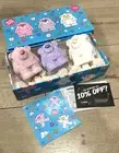 Lush Bear Hugs Trio Bath Bomb Bears Gift Set & Stickers Candy Butter Violet NEW
