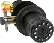 Smart Door Lock Keypad & Key Waterproof Auto Lock 50 User Codes Matte Black
