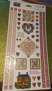 PSX Designs for Creativity Stickers Heritage Quilting Bee Scrapbook 1 sheet