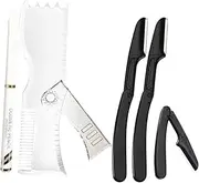 Ipetboom Set of Beard Shapers Styling Combs Beard Accessory Material Portable and Easy to Store