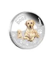 2010 $1 WORKING DOGS LABRADOR RETRIEVER-GUIDE DOG 1oz SILVER PROOF COIN