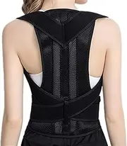 Corrector Women Men Back Support Brace with Spine Breathable Adjustable Neck Shoulder Lumbar for,XXX-Large,XXX-Large