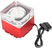 CPU Water Cooling Pump,3000RPM Fast Heat Dissipation Computer Pump 800L/H 3.5 Meters Pump Head PC Pump Tank (Red)