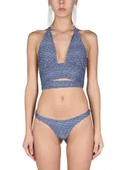 [Magda Butrym] Magda Butrym-Bikini Top With All Over Logo-Donna 36