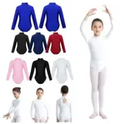Kid Girls Gymnastics Leotard Ballerina Dance Unitard Sleeveless Bodysuit Costume