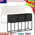 Sideboard Unit Rustic Style Home Furniture 3-Door Storage Cupboard Side Cabinet