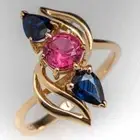 Promise For Gift 2.50Ct Lab-Created Sapphire Engagement Ring Rose Gold Plated
