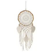 Handcrafted Boho Dream Catcher Leaf-Shaped Tassels 24x70cm