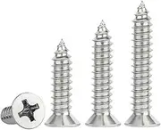 30pcs M3.5×60mm 304 Stainless Steel Cross Flat countersunk Head Self-Tapping Screws