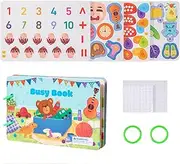 Sensory Book Toy | Cartoon Cool Sticker Books - Educational Math Learning Game, Travel Interactive Game, Hands-On Skills Activities for Kids Ages 3+