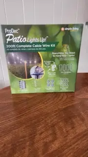 ProDec Patio Ligths Up | 200ft Complete Cable Wire Kit