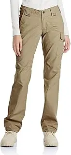 [CQR] Women's Flex Stretch Tactical Pants, Water Repellent Ripstop Work Pants, Elastic Waist Straight/Cargo Pants with Pockets