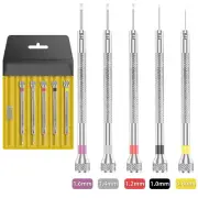 Set of 5PCS Aluminium Alloy Metal Screwdriver Flat Small Screwdrivers Repair Kit