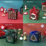 Christmas Candy Cookie Boxes Party Gift Box Bakery Cupcake Muffin Cake Box x12pc
