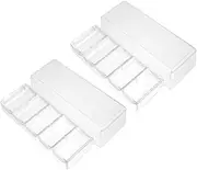 WOONEKY Poker Chip Rack 2 Trays Poker Chips Case Cover Plastic Waterproof Keep Your Desk Clean