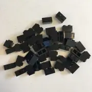 New LEGO Lot 1x2 pieces Basic Building Blocks Bricks Classic Bulk Black