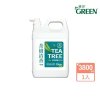 在飛比找momo購物網優惠-【Green 綠的】抗菌潔手乳加侖桶_茶樹清香3800ml(