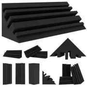 Bass Traps - 4 X 4 X 12 Inches Dense Thick Studio Bass Foam 12 Pcs Periodic