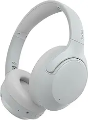 NC50 Hybrid Active Noise Cancelling Headphones Wireless Bluetooth 5.3, Foldable Over Ear Headphones, Custom EQ via App,65 Hours Playtime,Game Low Latency Mode,Multipoint Connection, Misty White