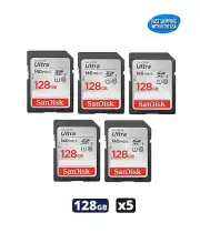 Sandisk Ultra 128GB SD cards for Camera / Trail Camera / Computers (5 Pack)
