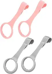 SUPVOX Pull up Ring for Crib 4 Pack Safety Bar Stand Portable Playpen Toy Canopy Hanging Mobile Walker Assistant