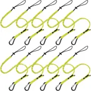 BearTOOLS Tool Lanyard with Buckle Strap – Clip Bungee Cord – 10-pack, Yellow