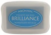 Tsukineko Archival Brilliance Ink Pad - Pearlescent 038 pearlescent sky blue