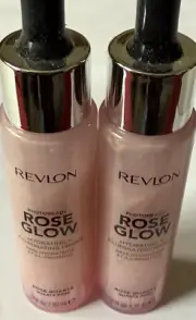Revlon Rose Glow Hydrating + Illuminating Primer Rose Quartz 1 Fl oz Lot of 2