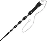 Rain Chain Ground Anchor Black Powder Coated，14.5 in Spiral Anchoring Spike， for Rain Chains （2 Pcs）