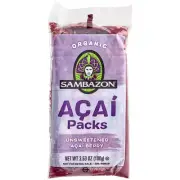Sambazon Unsweetened Organic Acai 3.5 oz. Pack - 80/Case 877SAM000003