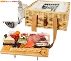 Wicker Picnic Basket for 2 with Mini Folding Wine Picnic Table & Large Insulated