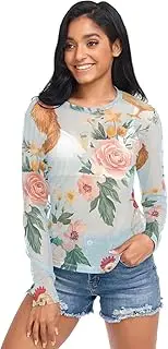 [RPLIFE] Chickens Womens Mesh Tops, Sexy Mesh Tops for Women