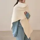 New Women's Loose Warm Scarf Wool Loop Cape Large Shawl Thick Coat Cashmere Cape