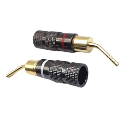 Banana Connectors Plug Gold Plated Speaker Plug Connectors for Speaker Wire