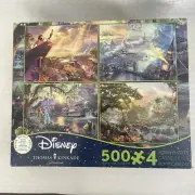Disney 4-1 Multi-Pack Thomas Kinkade Jigsaw Puzzle - 500 Pieces Sealed Box