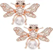 [TEMPNAP] 1 Pair Bee Shape Rhinestone Shoe Clips for Women Sparkly Clip Embellishments for Wedding Parties Formal Events Versatile Shoe Decoration Charms to Elevate Your Style