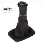 Leather ICT gear shift knob gaiter boot for Toyota RAV4 thread red C64