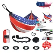 Comfortable XL Camping Hammock - 500 lbs Capacity with Tree Straps & Carabiners