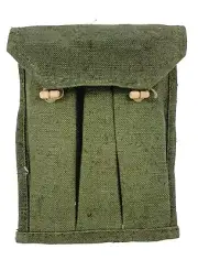 30rd Canvas Mag Pouch 3-Cell PPs43 Cold War Soviet Era Polish Army Poland Bag