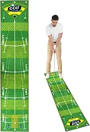 Golf Putting Mat | 1.6 x 7.8 ft Professional Golf Training Aid | Anti-Slip Bottom Pad for Home, Backyard Indoor and Outdoor Use, Sports Accessories