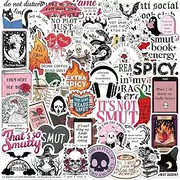 Smutty Book Stickers,50 PCS Bookish Smut Reading Booktok Dark Romance Vinyl Waterproof Decals for Water Bottles Computer Bicycle Skateboard Luggage Phone Pad Laptop Kids Teens Stickers Pack