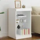 Modern White LED Lighted Sideboard Cabinet Storage 41x37x67 cm