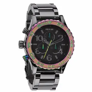 NIXON The 40-20 CHRONO 強眼魅力運動腕錶-彩框x黑