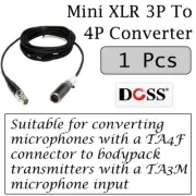 1Pcs AKG TO Shure 3F TO 4M DOSS Mini XLR 3P TO 4P Converter
