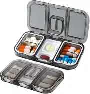 Pill Crusher with Steel Blade, for Travel Pill Organise and Cutting Medicines -