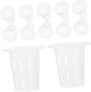 ANDRESLAD 60pcs Hydroponic Net Pots Baskets Plant Pots Indoor for Hydroponics Root Fixing Device