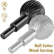 Sphere Rotary Burr Carbon Steel Wood Carving Burr 10mm Shank Durable wenBF