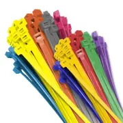 Electriduct Nylon Cable Ties - 4" Self-Locking Zip Ties Multi Color: (Blue, Red,