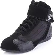Motorcycle Boots Men Moto Riding Boots Breathable Leather Boots Motorbike Biker Chopper Cruiser Touring Ankle Shoes,45 EU