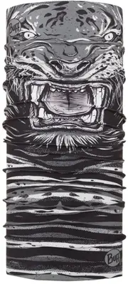 Buff Original EcoStretch Tiger Grey Multifunctional Headwear, black-grey-white for Men One Size Black Grey White